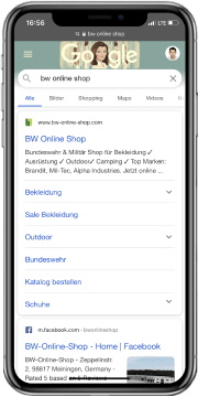 search mobile bw online shop